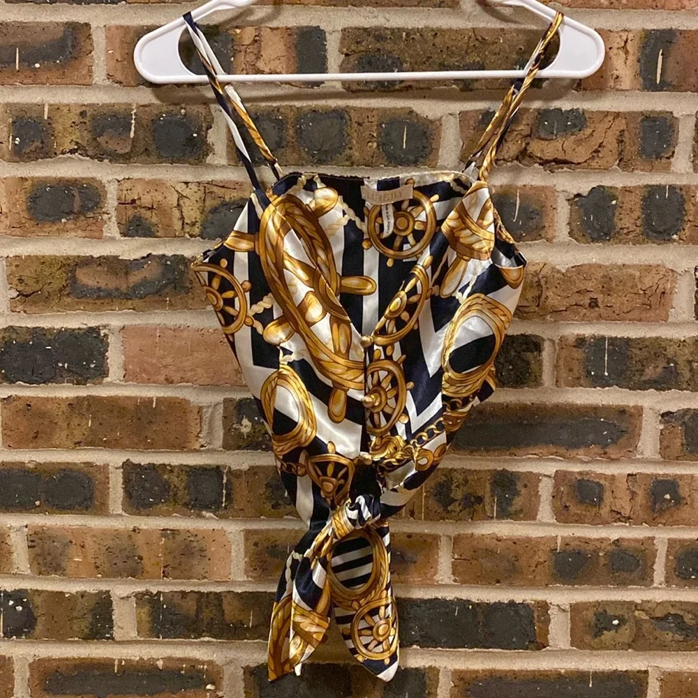 Lurelly made in los angeles silk corset, midriff tie, adjustable straps, W’s S - Picture 2 of 8